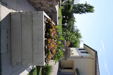 Hochbeet mit Holzstruktur Typ 2 naturgrau strukturiert leicht gefast bewehrt L 234 cm B 120 cm H 75 cm W 6 cm