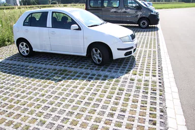 QUADRO Rasengitterstein grau L 58 cm B 47 cm H 10 cm