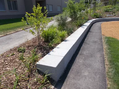 U-Element grau gestrahlt gefast Normalelement Typ 1 bewehrt L 50 cm B 50 cm H 40 cm