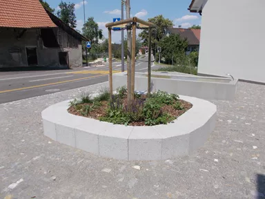 U-Element grau gestrahlt gefast Normalelement Typ 1 bewehrt L 50 cm B 50 cm H 40 cm