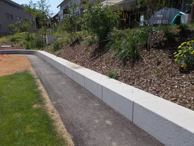 U-Element grau gestrahlt gefast Normalelement Typ 1 bewehrt L 50 cm B 50 cm H 40 cm