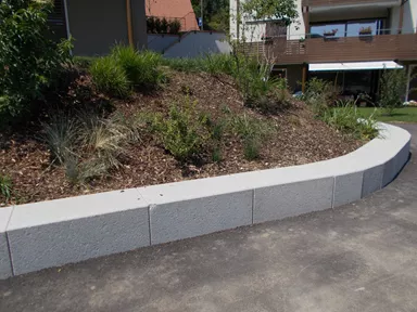 U-Element grau gestrahlt gefast Normalelement Typ 1 bewehrt L 50 cm B 50 cm H 40 cm