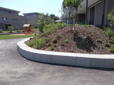 U-Element grau gestrahlt gefast Normalelement Typ 1 bewehrt L 50 cm B 50 cm H 40 cm