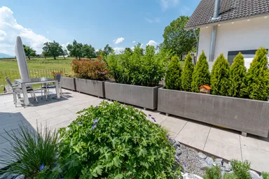 PARCO Pflanzentrog rechteckig anthrazit glatt L 200 cm B 60 cm H 60 cm W 5 cm