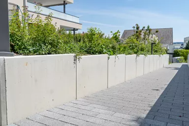 ROZTEC Winkelplatten Typ Midi bewehrt grau glatt gefast L 200 cm B 75 cm H 125 cm W 9-18 cm