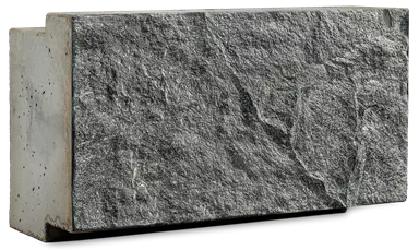 FELSMAUER Böschungselement Mittelstein grau-schwarz strukturiert L 98 cm B 50 cm H 50 cm
