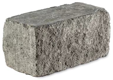 SANTURO Mini Landhausmauer 2-seitig gespalten grau L 30-50 cm B 15 cm H 15 cm