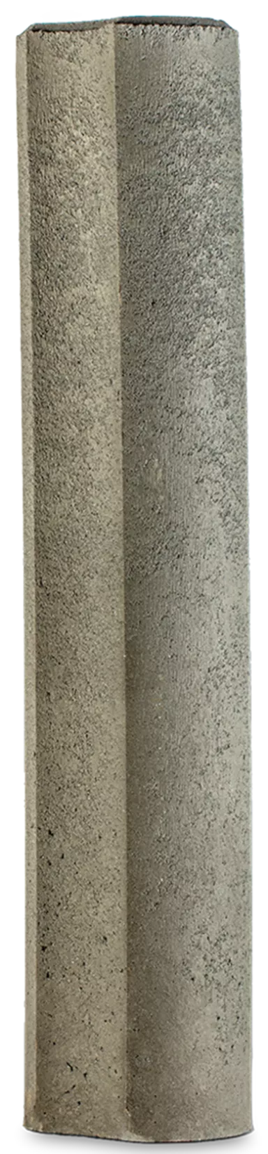 Palisade rund grau glatt gefast unbewehrt mit Kehlung leicht konisch D 20 cm H 80 cm