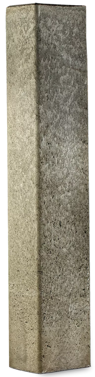 Palisade rechteckig grau glatt gefast unbewehrt leicht konisch L 18 cm B 14 cm H 100 cm
