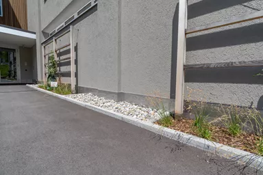 Stellplatte grau glatt beidseitig gefast L 100 cm B 8 cm H 30 cm