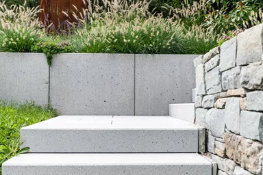 ROZTEC Winkelplatten Typ Midi bewehrt grau gestrahlt gefast L 100 cm B 60 cm H 100 cm W 9 cm