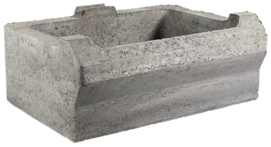 VERDURO Böschungselement Normalelement grau glatt L 55 cm B 40 cm H 20 cm