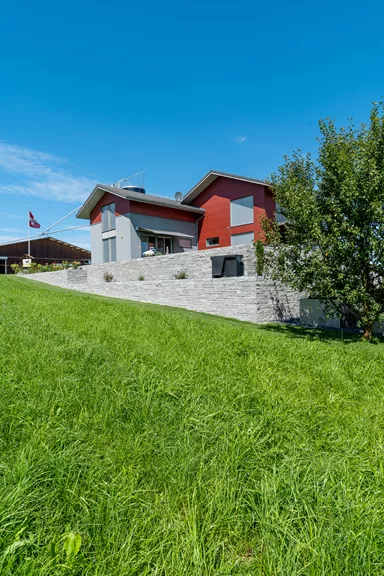 SANTURO Landhausmauer Typ 2 2-seitig gespalten grau Kanten gebrochen L 30-50 cm B 25 cm H 15 cm