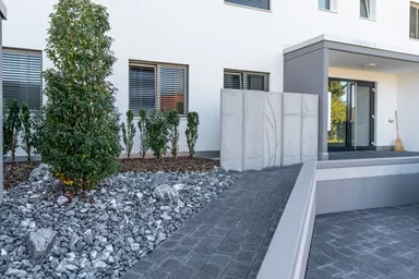 Betonstele bewehrt ohne Motiv grau glatt vollkantig L 50 cm B 6 cm H 250 cm