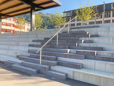 Vierkant-Element Normalelement beidseitig offen grau glatt gefast L 280 cm B 65 cm H 50 cm