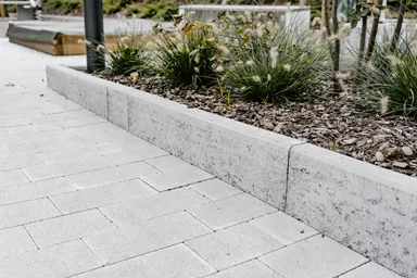 Stellplatte grau glatt beidseitig gefast L 100 cm B 8 cm H 30 cm