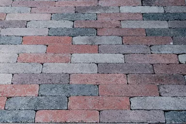 RIEMO Pflasterstein Herbstlaub (rot-grau) Kanten gebrochen L 22 cm B 6 cm H 8 cm