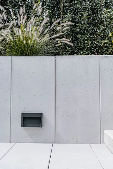 EXACTA LIGHT Winkelplatte Typ 1 grau glatt gefast unbewehrt L 49 cm B 25 cm H 25 cm W 6 cm