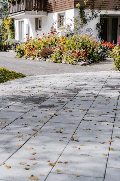 VS 5 Schwerlaststein mit Verschiebesicherung grau glatt gefast L 15 cm B 15 cm H 10.8 cm