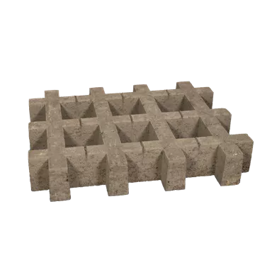 QUADRO Rasengitterstein grau L 58 cm B 47 cm H 10 cm