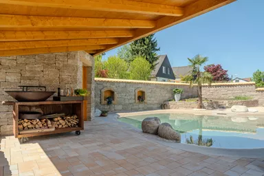 SANTURO Landhausmauer Typ 2 2-seitig gespalten jurakalk Kanten gebrochen L 30-50 cm B 25 cm H 15 cm