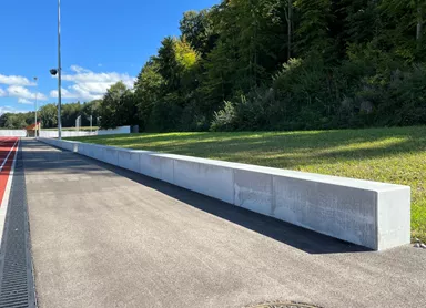 Vierkant-Element Normalelement beidseitig offen grau glatt gefast L 200 cm B 65 cm H 50 cm