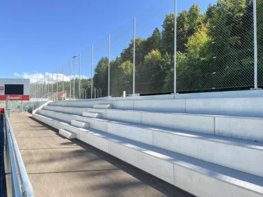 Vierkant-Element Normalelement beidseitig offen grau glatt gefast L 200 cm B 65 cm H 50 cm