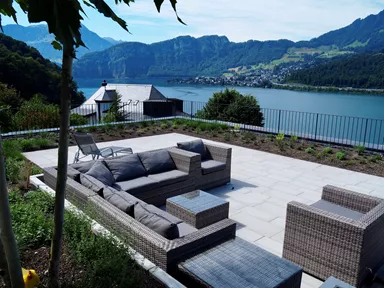 FINALGO Vakuum Gehwegplatte grau gestrahlt gefast L 60 cm B 30 cm H 4 cm