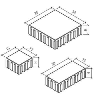 VS 5<sup>®</sup> Schwerlastpflastersteine mit 5-facher Versc hiebesicherung