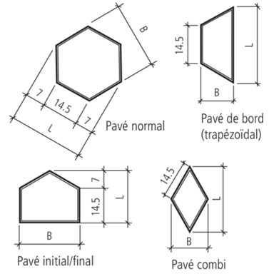 OMEGA<sup>®</sup> Sechseckpflastersteine gefast glatt