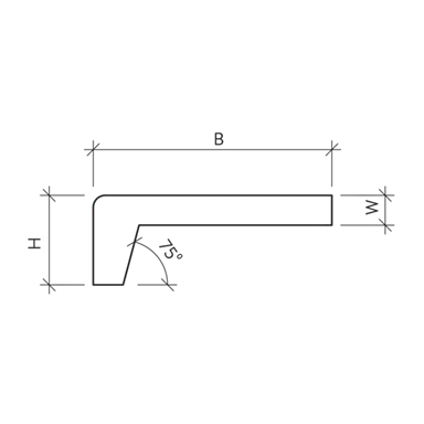 FROSTA Winkelstufen gestrahlt