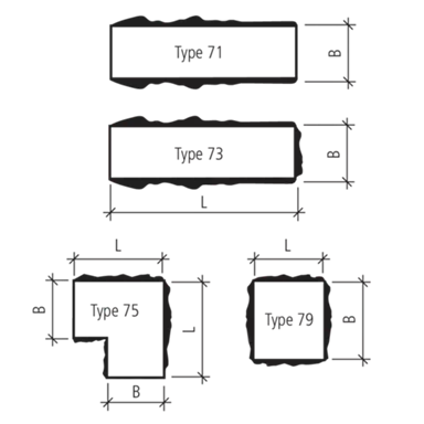 PROFILO Mauerabdeckplatten 2-seitig und 4-seitig strukturier t