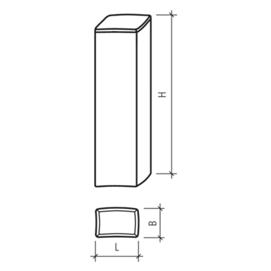 Palisaden rechteckig