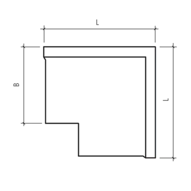 TRIPLA Winkelplatten Eckstücke glatt