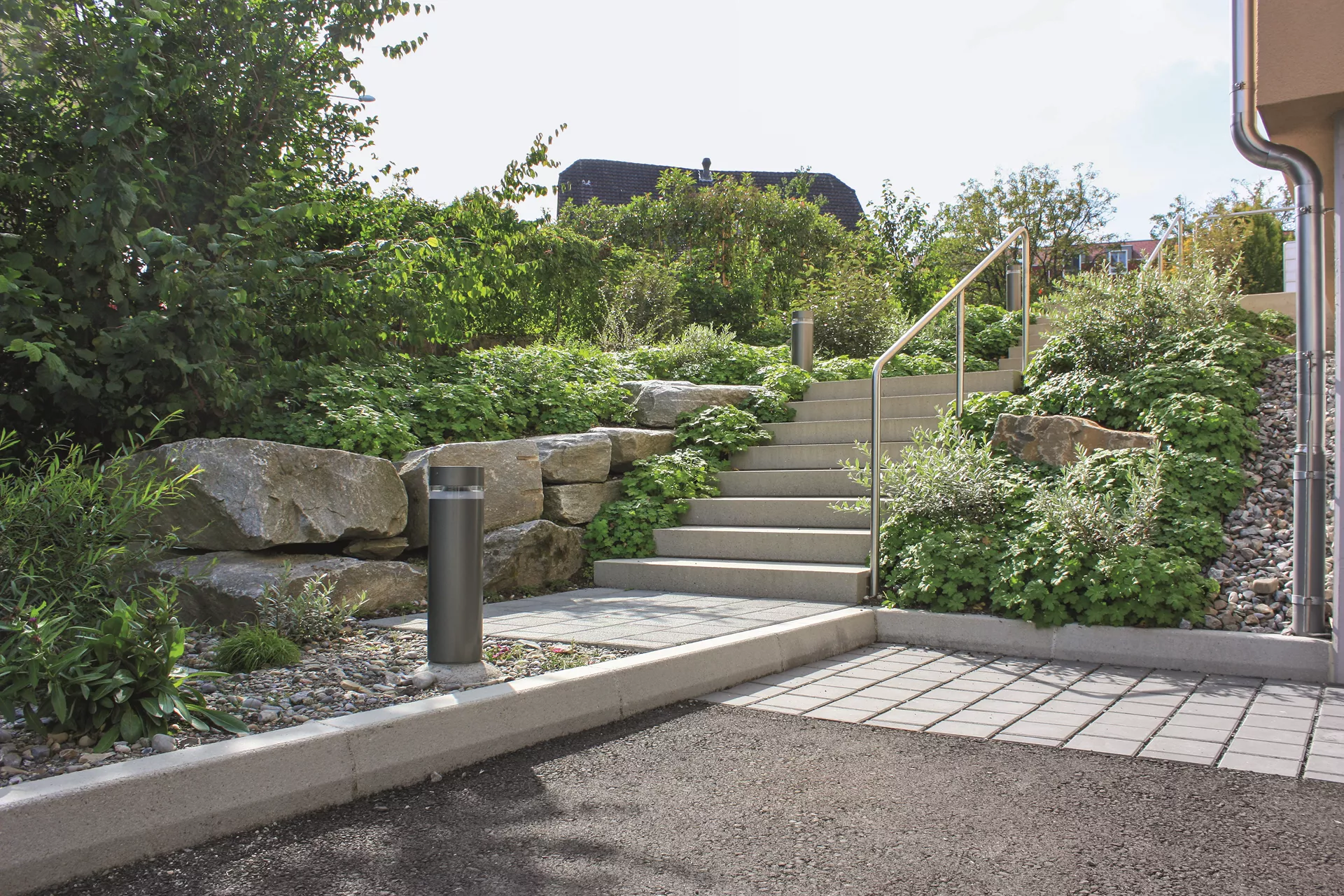 FINALGO Vakuum Randstein grau unbehandelt L 100 cm B 12 cm H 25 cm