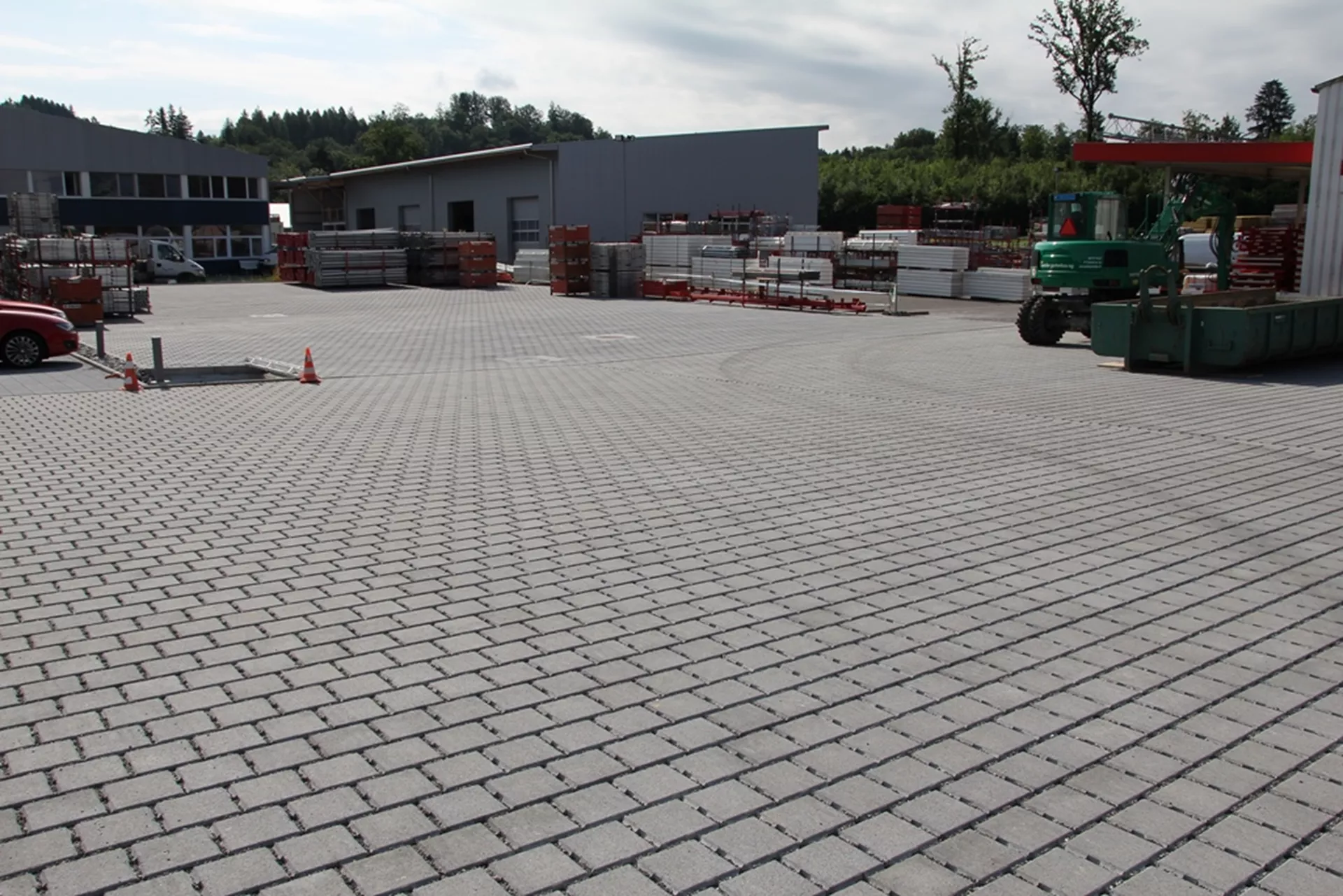 VS 5 Schwerlast Ökostein mit Verschiebesicherung englisch pal. grau glatt gefast L 22.5 cm B 22.5 cm H 10.8 cm