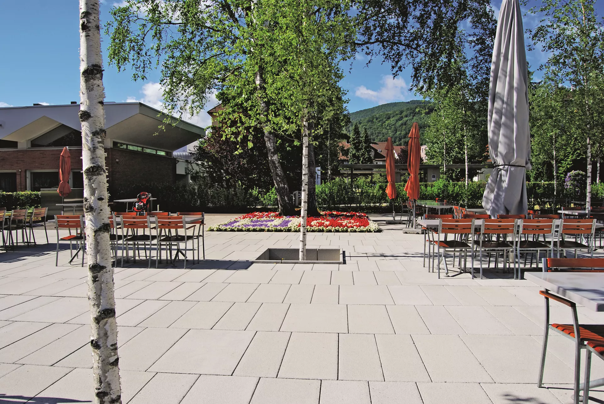 FINALGO Vakuum Gehwegplatte grau gestrahlt vollkantig L 60 cm B 30 cm H 4 cm