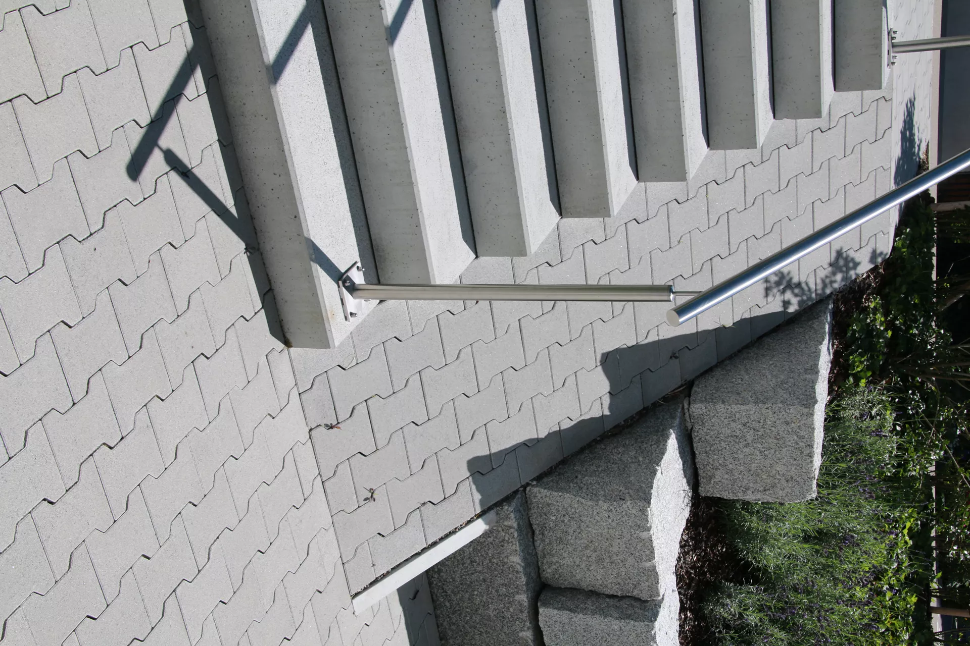 PARCO Blockstufe grau abgerieben stirnseitig gefast L 100 cm B 36 cm H 15 cm