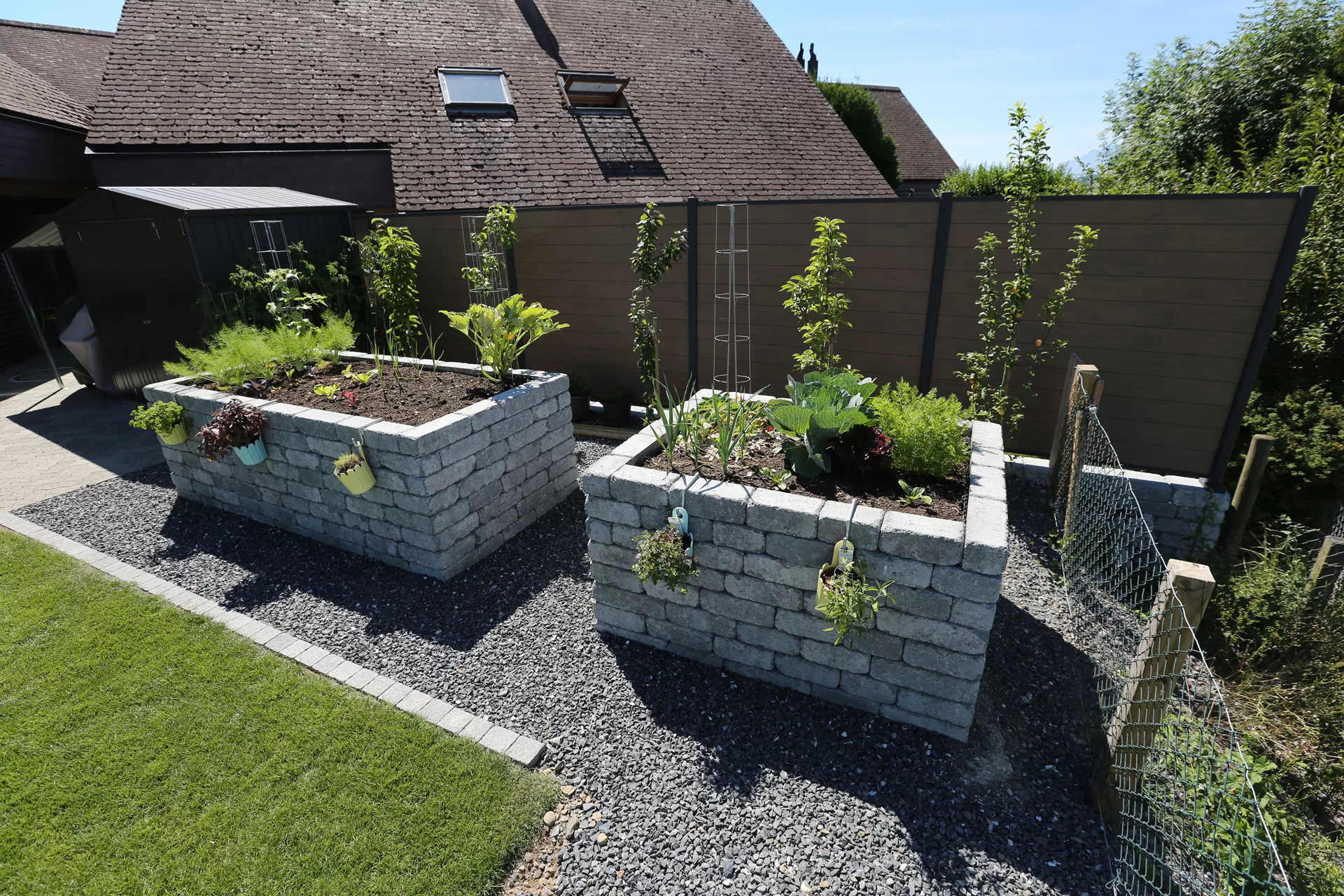 CUATRO Mauersteine Kanten gebrochen naturgrau L 20-35 cm B 25 cm H 15 cm