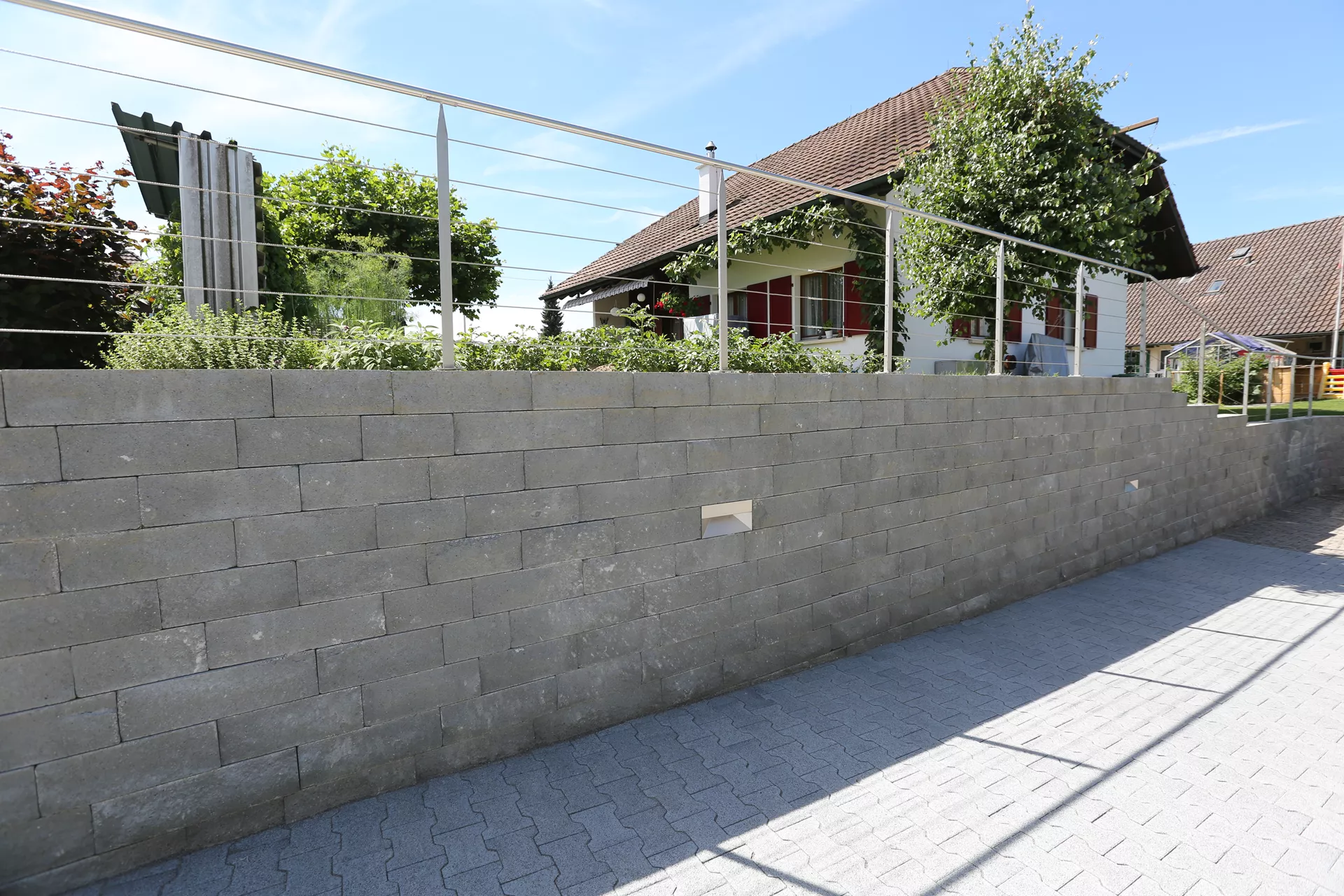 SANTURO Spaltsteinmauerstein 1-seitig gespalten grau L 25-60 cm B 25 cm H 15 cm