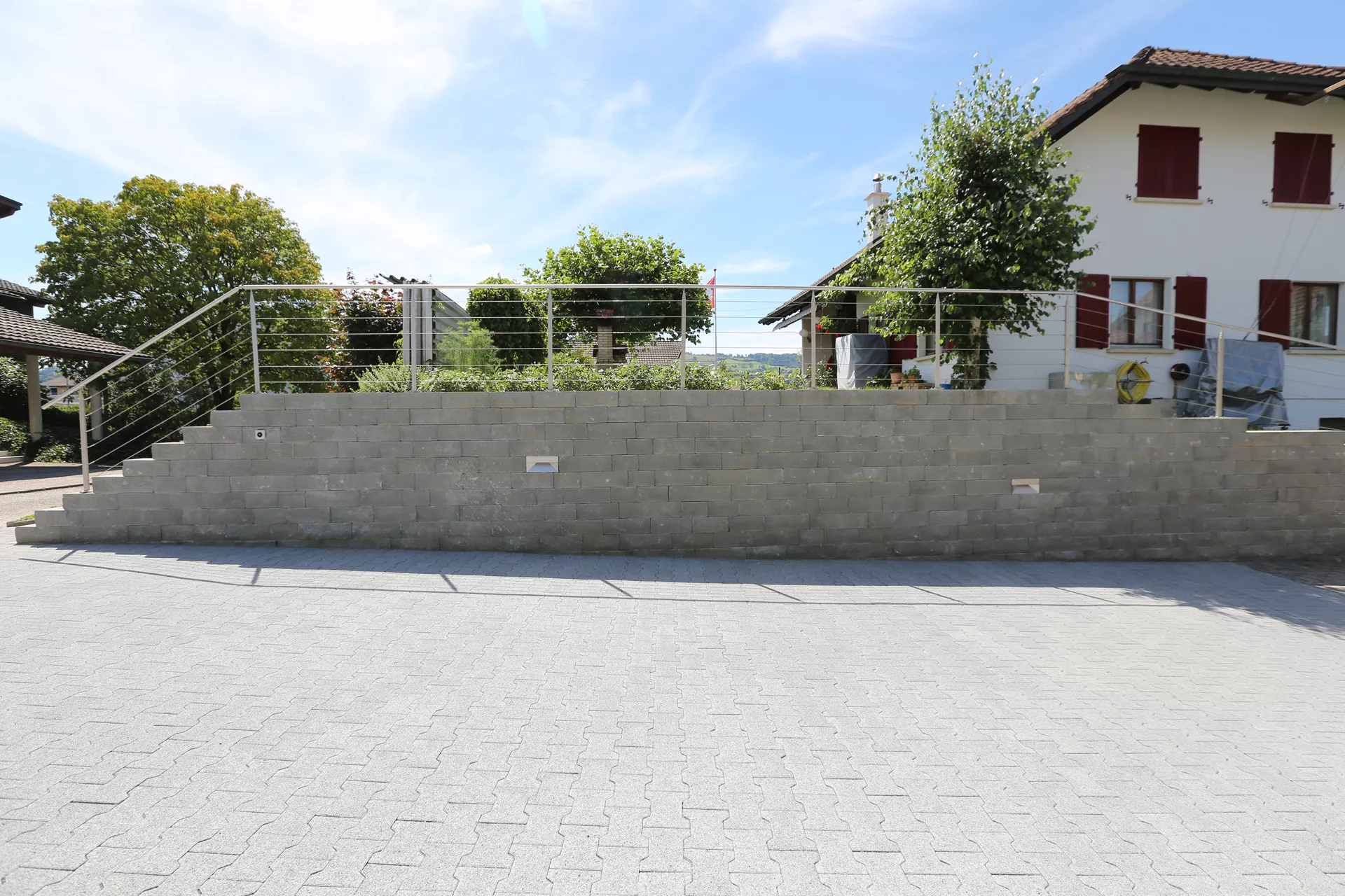 SANTURO Spaltsteinmauerstein 1-seitig gespalten grau L 25-60 cm B 25 cm H 15 cm