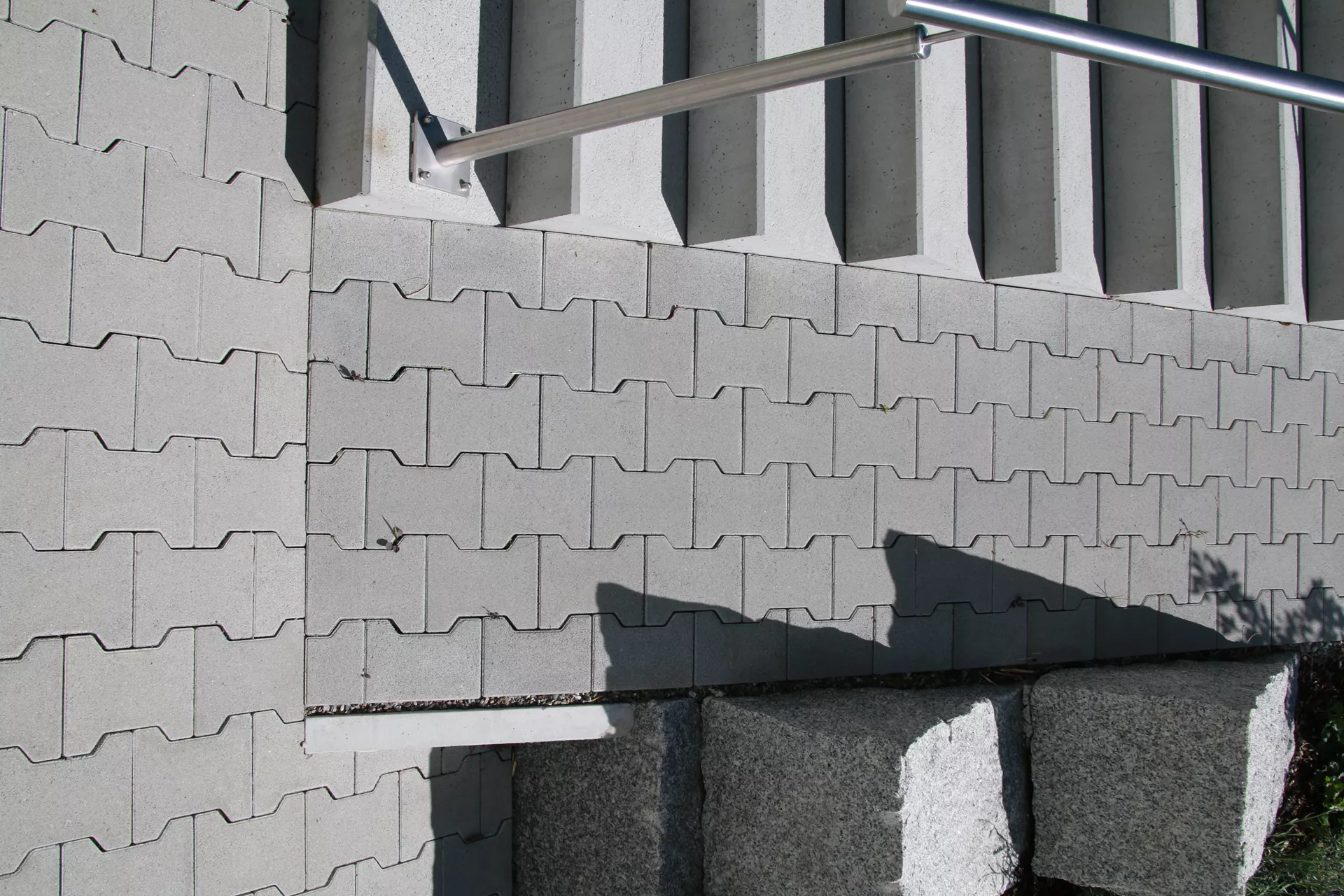 H Verbundstein Normalstein grau fein gefast L 20 cm B 16.5 cm H 8 cm