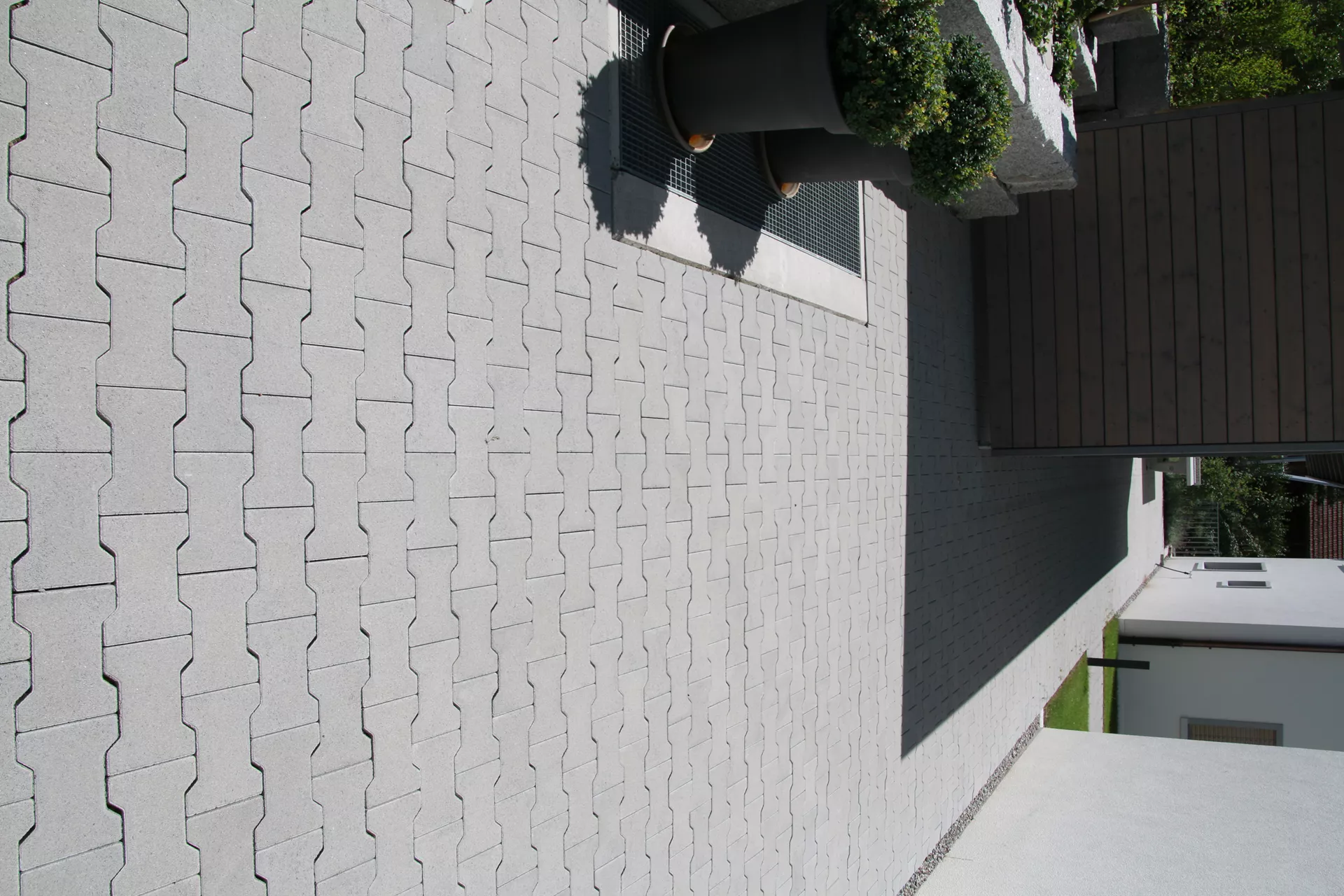 H Verbundstein Normalstein grau fein gefast L 20 cm B 16.5 cm H 8 cm