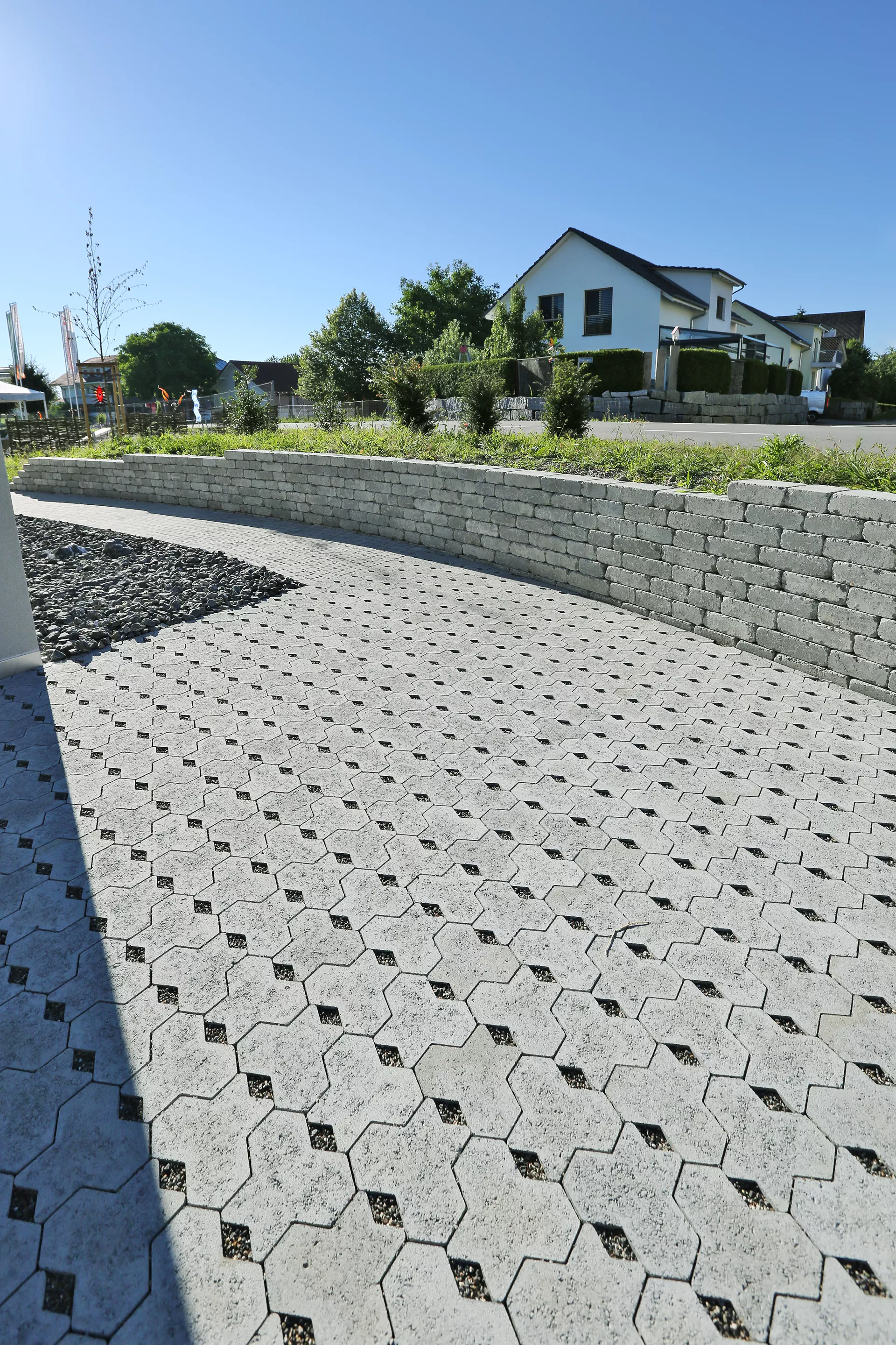 SIX-SILENTA Ökostein mit Nocken Normalstein grau vollkantig L 19.7 cm B 17 cm H 10 cm