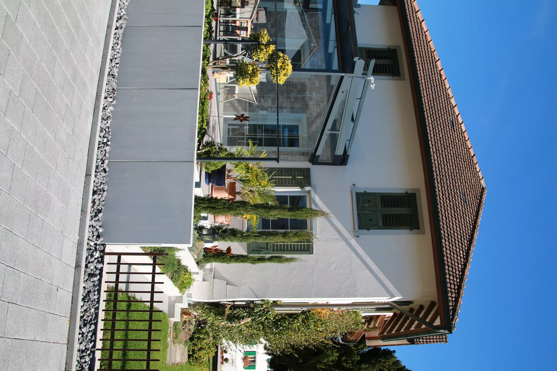 GRANDE Winkelplatten mit Nut und Kamm grau glatt gefast bewehrt L 100 cm B 195 cm H 300 cm W 20 cm