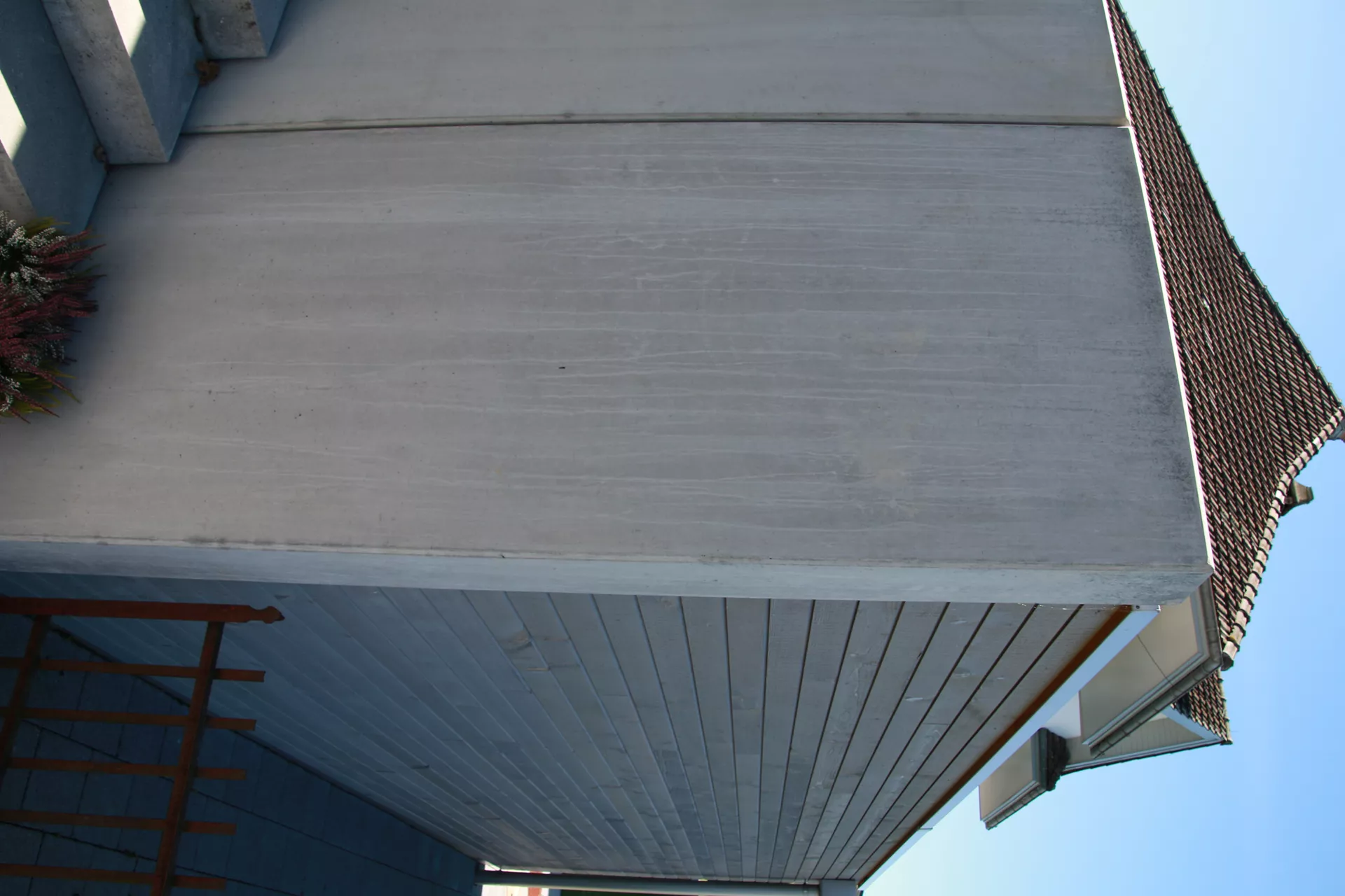 GRANDE Winkelplatten mit Nut und Kamm grau glatt gefast bewehrt L 100 cm B 195 cm H 300 cm W 20 cm