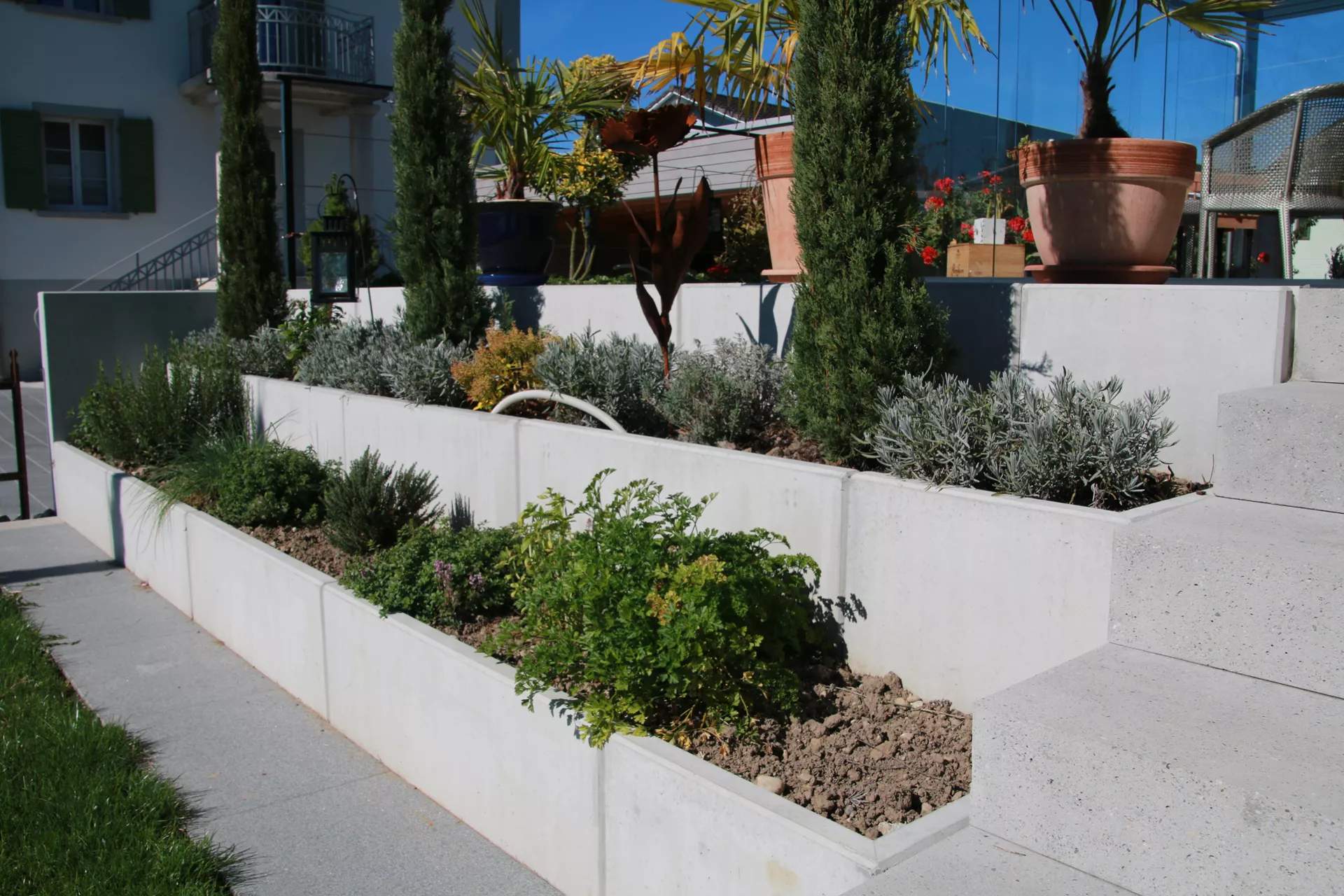 ROZTEC Winkelplatten Typ Mini bewehrt grau glatt gefast L 100 cm B 35 cm H 55 cm W 5 cm