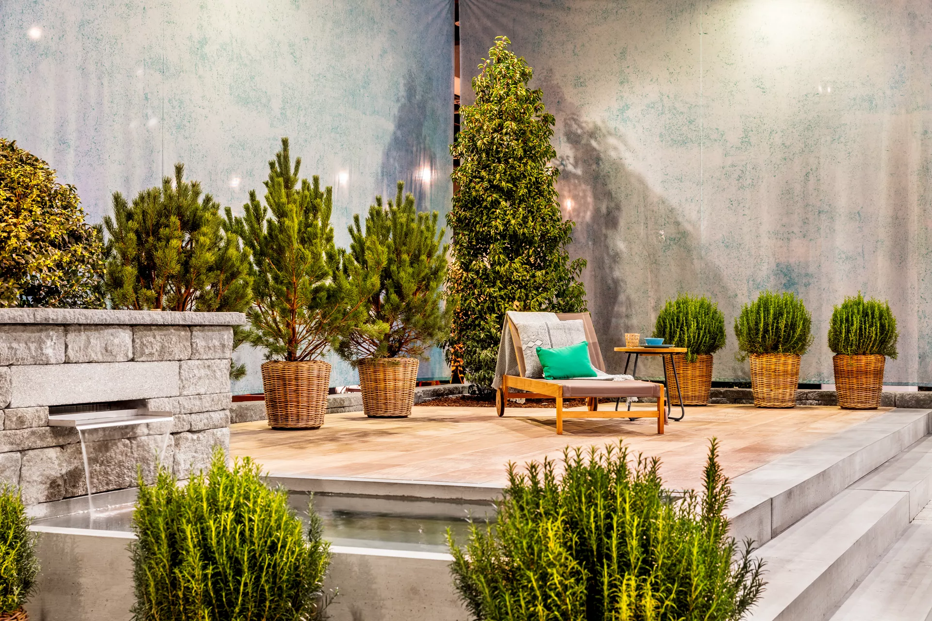 SANTURO Wasserspeier aus Edelstahl mit Reinigungskammer L 40 cm B 60 cm H 7.5 cm