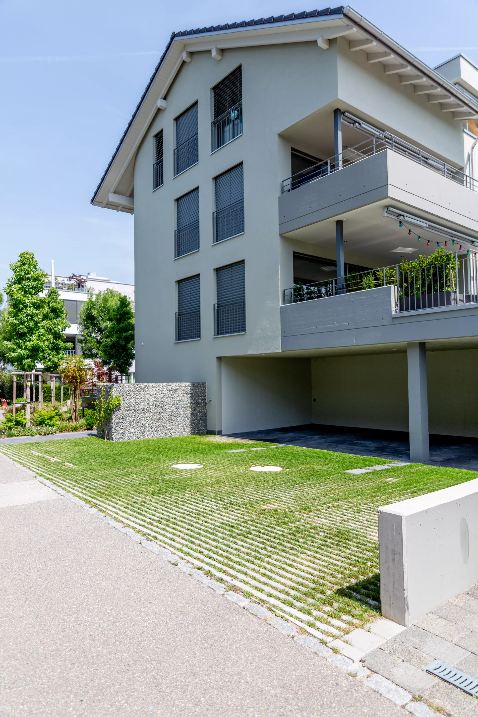 RAINA Rasenliner mit Verschiebesicherung grau glatt L 60 cm B 40 cm H 10 cm