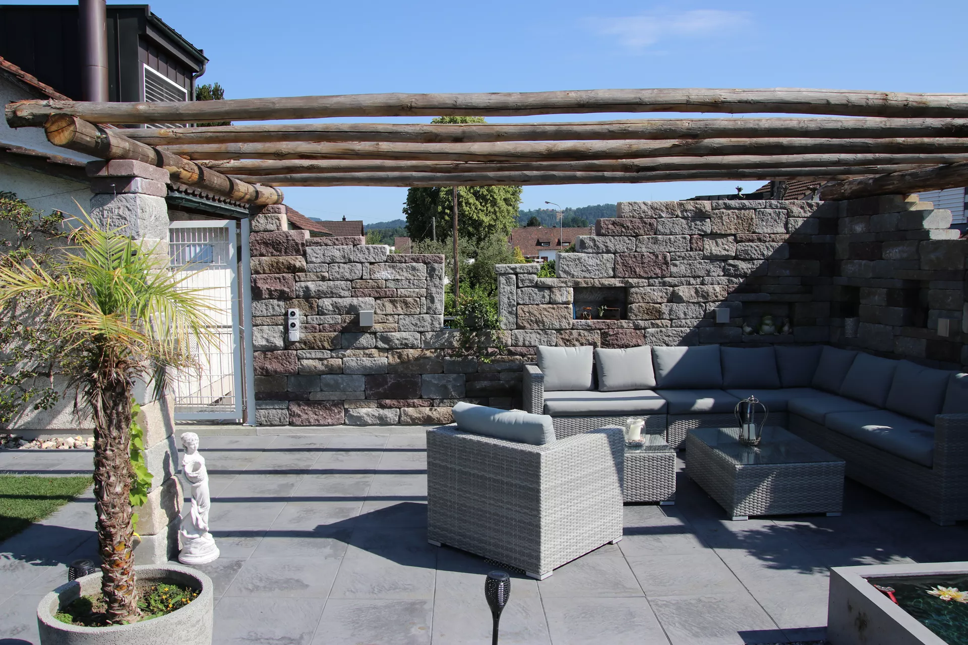 SANTURO Wasserspeier aus Edelstahl mit Reinigungskammer L 40 cm B 30 cm H 7.5 cm